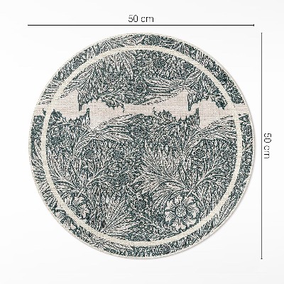 Covor rotund din vinil Flori de William Morris