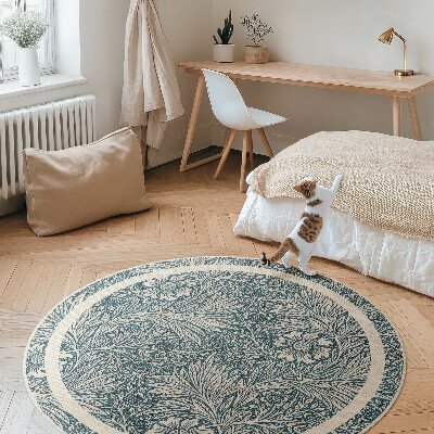 Covor rotund din vinil Flori de William Morris