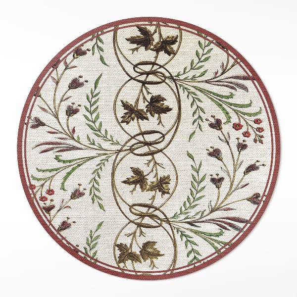 Covor rotund din vinil Model ornamental de plante