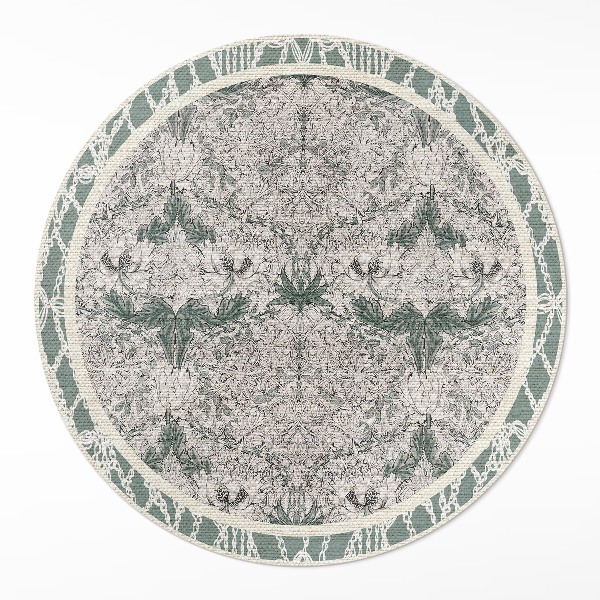 Covor rotund din vinil Floare de caprifoi de William Morris