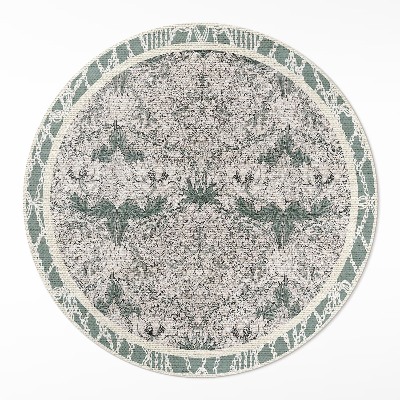 Covor rotund din vinil Floare de caprifoi de William Morris