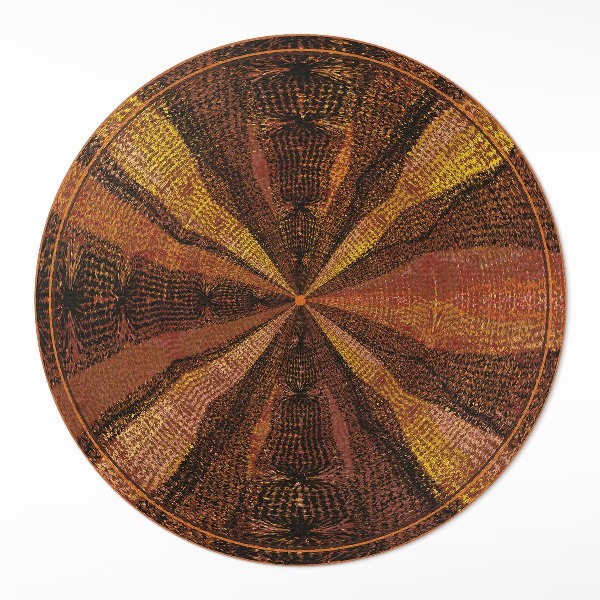 Covor rotund din vinil Imitație de țesătură model abstract