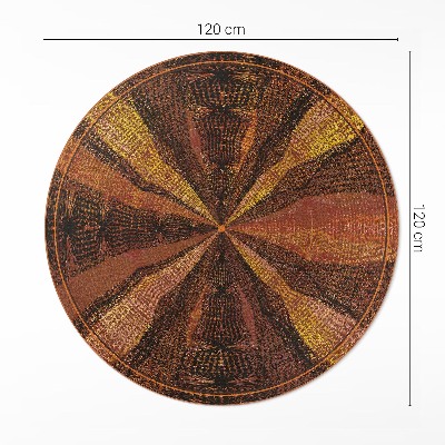 Covor rotund din vinil Imitație de țesătură model abstract