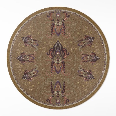 Covor rotund din vinil Ornamente florale