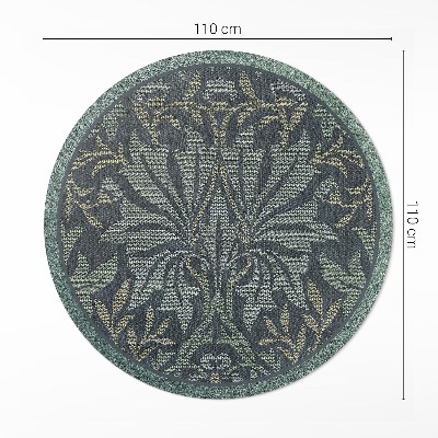 Covor rotund din vinil Ornamente vegetale și florale