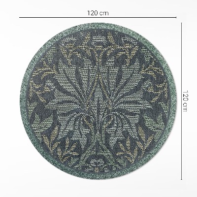 Covor rotund din vinil Ornamente vegetale și florale