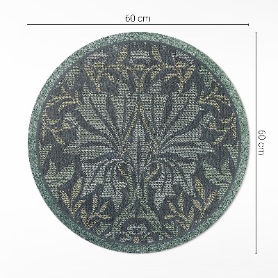 Covor rotund din vinil Ornamente vegetale și florale