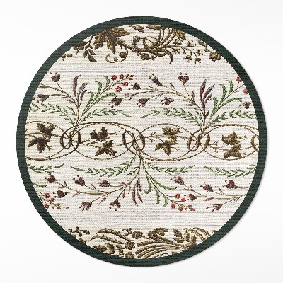 Covor rotund din vinil Plante decorative ornamentale