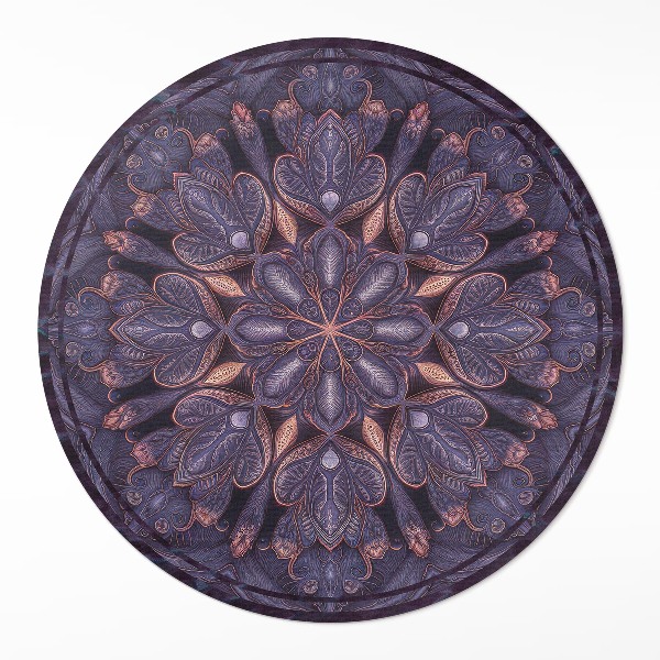 Covor rotund din vinil Motiv vegetal decorativ cu model oriental