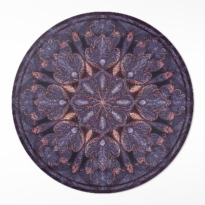 Covor rotund din vinil Motiv vegetal decorativ cu model oriental