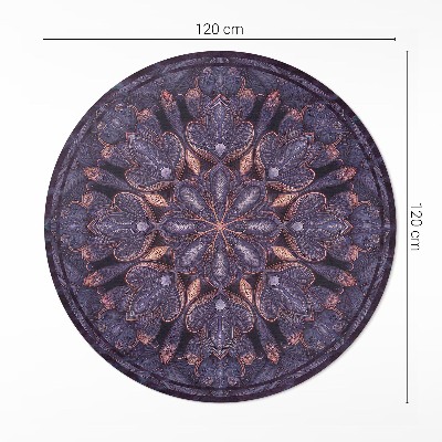 Covor rotund din vinil Motiv vegetal decorativ cu model oriental