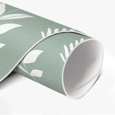 Covor rotund din vinil Plante boho fine frunze delicate