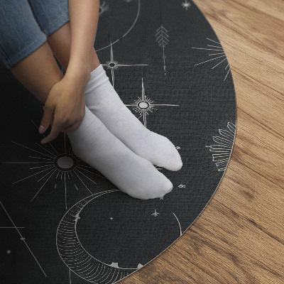 Covor rotund din vinil Cosmos astrologie constelații luni