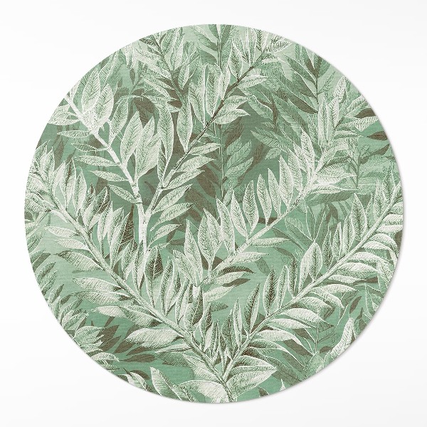 Covor rotund din vinil Vegetație luxuriantă boho vintage
