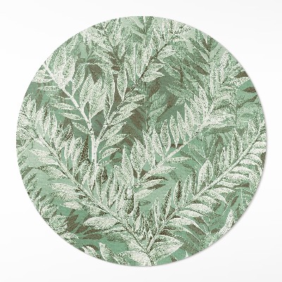 Covor rotund din vinil Vegetație luxuriantă boho vintage