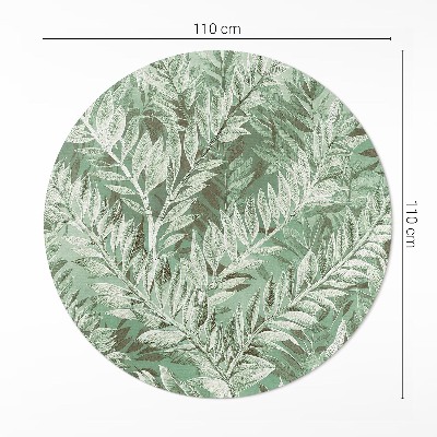 Covor rotund din vinil Vegetație luxuriantă boho vintage