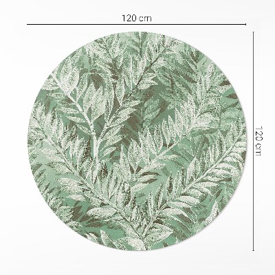 Covor rotund din vinil Vegetație luxuriantă boho vintage