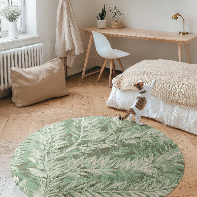Covor rotund din vinil Vegetație luxuriantă boho vintage