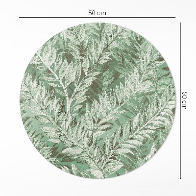 Covor rotund din vinil Vegetație luxuriantă boho vintage