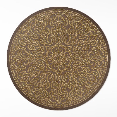 Covor rotund din vinil Broderie decorativă grafică cu model geometric