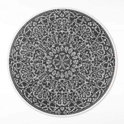 Covor rotund din vinil Mandala orientală arabesc geometric
