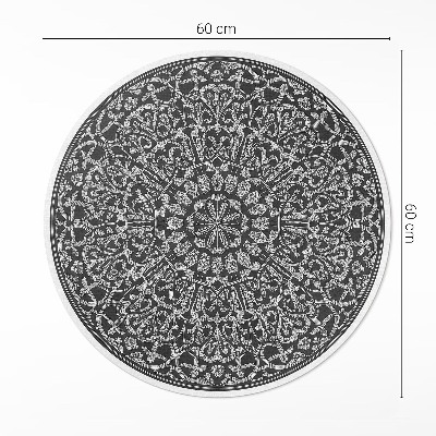 Covor rotund din vinil Mandala orientală arabesc geometric