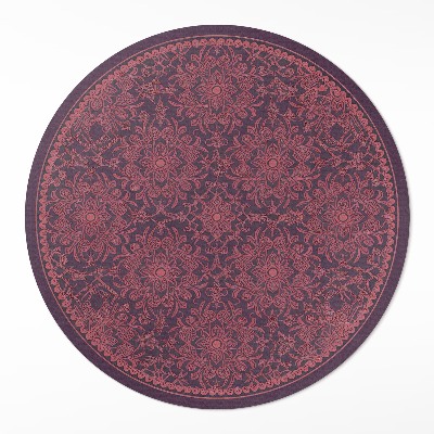 Covor rotund din vinil Model decorativ ornamentat în stil vintage