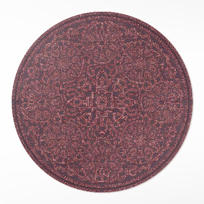 Covor rotund din vinil Model geometric decorativ în stil vintage