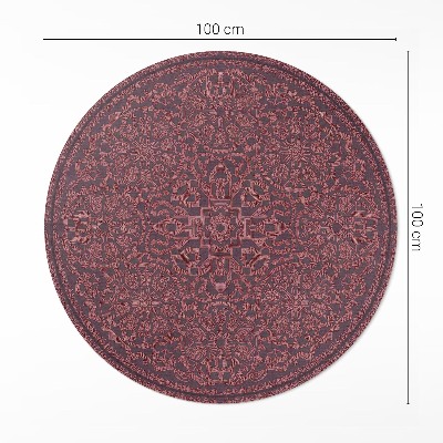 Covor rotund din vinil Model geometric decorativ în stil vintage