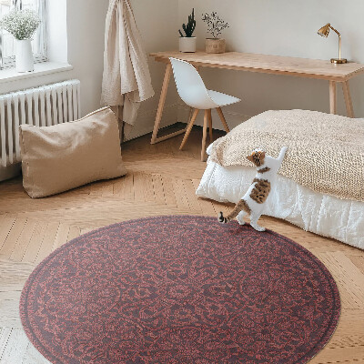 Covor rotund din vinil Model geometric decorativ în stil vintage