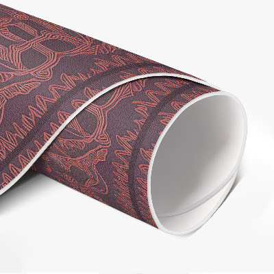 Covor rotund din vinil Model geometric decorativ în stil vintage