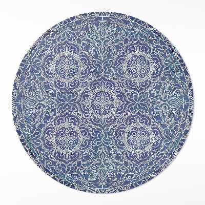 Covor rotund din vinil Model geometric vintage bogat decorat