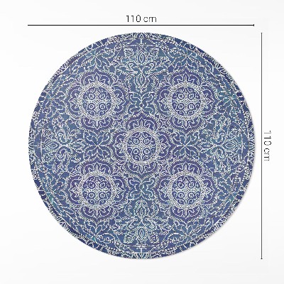 Covor rotund din vinil Model geometric vintage bogat decorat