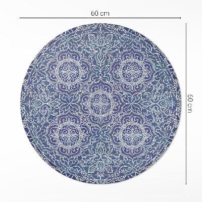 Covor rotund din vinil Model geometric vintage bogat decorat