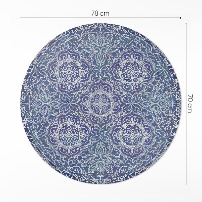 Covor rotund din vinil Model geometric vintage bogat decorat