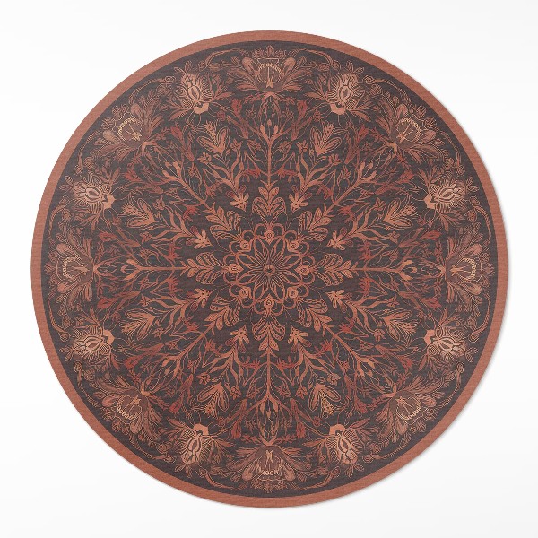Covor rotund din vinil Model geometric decorativ de epocă
