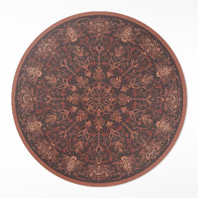 Covor rotund din vinil Model geometric decorativ de epocă