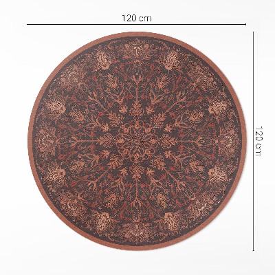 Covor rotund din vinil Model geometric decorativ de epocă