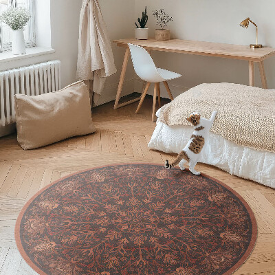 Covor rotund din vinil Model geometric decorativ de epocă