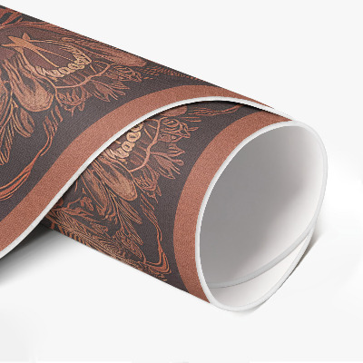 Covor rotund din vinil Model geometric decorativ de epocă