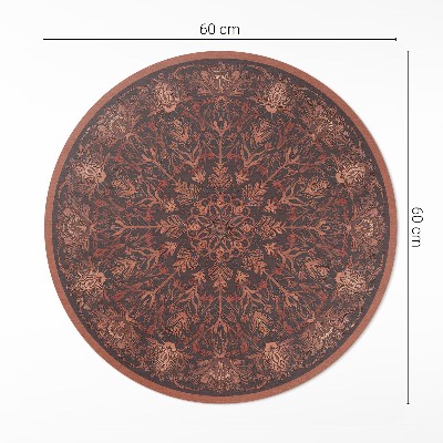 Covor rotund din vinil Model geometric decorativ de epocă