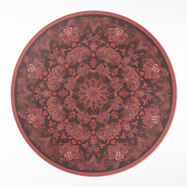 Covor rotund din vinil Motive florale dense andala vintage