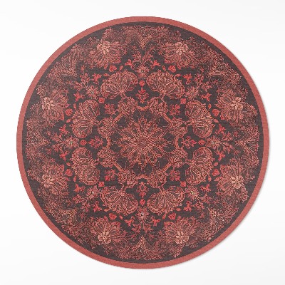 Covor rotund din vinil Motive florale dense andala vintage