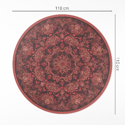 Covor rotund din vinil Motive florale dense andala vintage