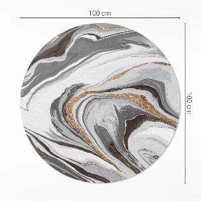 Covor rotund din vinil Marmură glamour decorativă abstractă