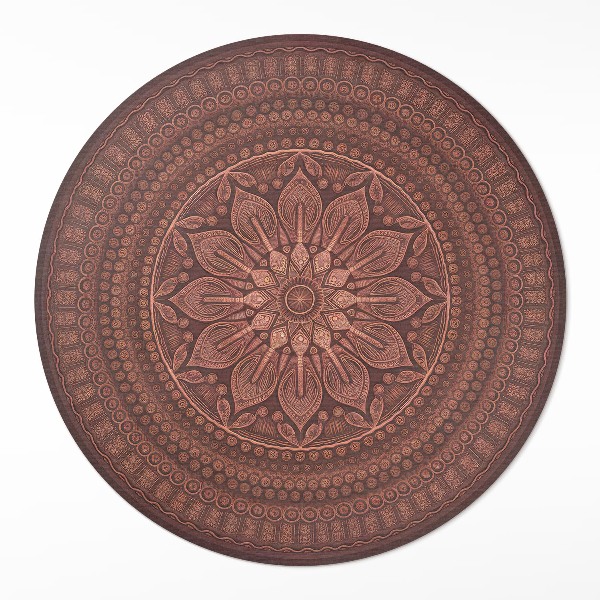 Covor rotund din vinil Model mandala oriental decorativ boho