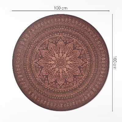 Covor rotund din vinil Model mandala oriental decorativ boho