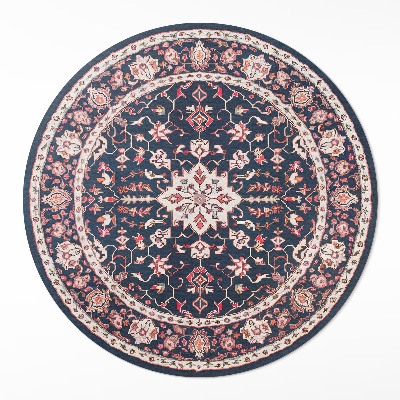 Covor rotund din vinil Model turcesc decorativ de epocă închis