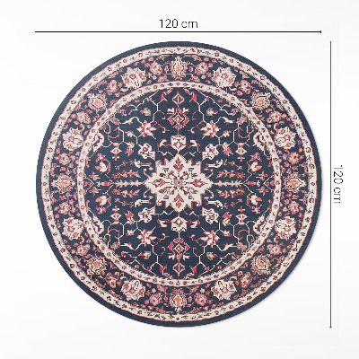 Covor rotund din vinil Model turcesc decorativ de epocă închis