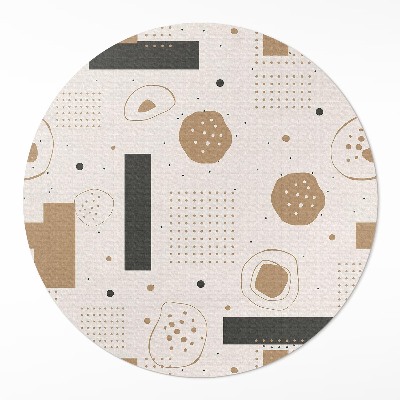 Covor rotund din vinil Compoziție abstractă model artistic boho